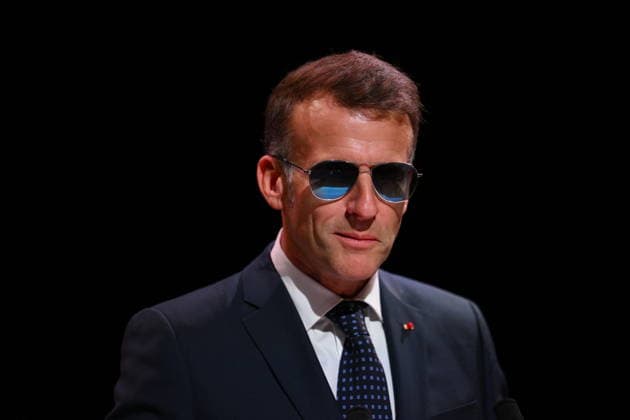 Macron Delivers A Speech During the World Congress Against the Death Penalty - Paris French President Emmanuel Macron delivers a speech during the World Congress Against the Death Penalty in Paris, on June 30, 2026. It was noted that the president was wearing sunglasses due to an eye condition. Photo by Eliot Blondet ABACAPRESS.COM Paris France  Copyright: xBlondetxEliot ABACAx