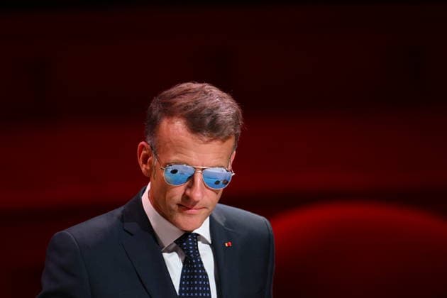 Macron Delivers A Speech During the World Congress Against the Death Penalty - Paris French President Emmanuel Macron delivers a speech during the World Congress Against the Death Penalty in Paris, on June 30, 2026. It was noted that the president was wearing sunglasses due to an eye condition. Photo by Eliot Blondet ABACAPRESS.COM Paris France  Copyright: xBlondetxEliot ABACAx