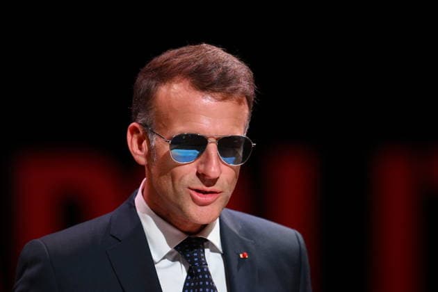 Macron Delivers A Speech During the World Congress Against the Death Penalty - Paris French President Emmanuel Macron delivers a speech during the World Congress Against the Death Penalty in Paris, on June 30, 2026. It was noted that the president was wearing sunglasses due to an eye condition. Photo by Eliot Blondet ABACAPRESS.COM Paris France  Copyright: xBlondetxEliot ABACAx