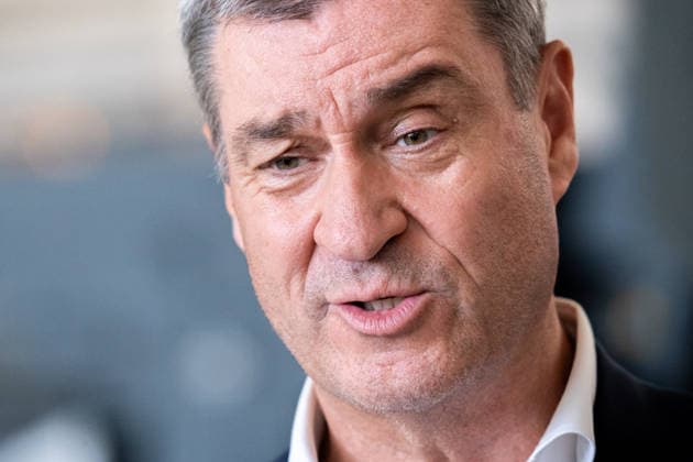 Kaufbeuren, Bavaria, Germany - June 30, 2026: Kaufbeuren Air Base, the Bundeswehr, and the German Air Force: The Future of the Arrow Weapon System for Germany (AWS-G), Air Defense, Military Base, and Pilot Project for Historic Preservation. Minister President Dr. Markus Söder (CSU) *** Fliegerhorst Kaufbeuren, Bundeswehr und Luftwaffe: Zukunft des Arrow Weapon System for Germany (AWS-G), Luftverteidigung, Militärstandort und Pilotvorhaben Denkmalschutz. Ministerpräsident Dr. Markus Söder (CSU)