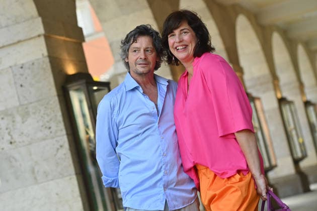 Fritz KARL (Schauspieler), Elena UHLIG (Schauspielerin), ZDF Empfang Get Together Orange Hour in H ugo s Bar anlaesslich Filmfest Muenchen am 30.06.2026. *** Fritz KARL, actor; Elena UHLIG, actress; ZDF reception and get-together, Orange Hour, at Hugo s Bar during the Munich Film Festival on June 30, 2026
