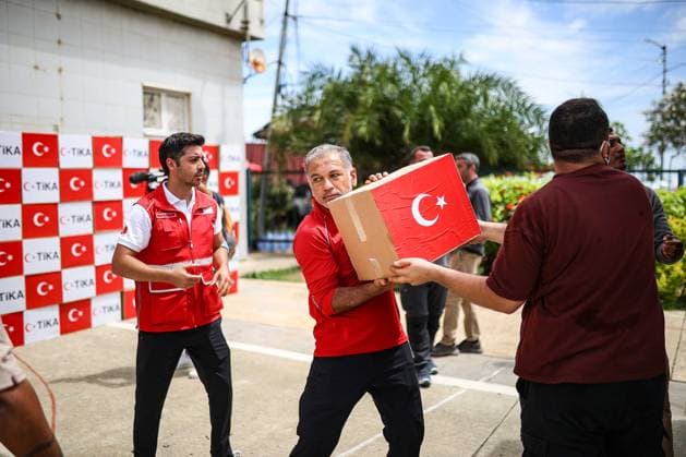 TIKA delivers 1000 relief packages to quake-hit Venezuela LA GUAIRA, VENEZUELA - JUNE 30: The Turkish Cooperation and Coordination Agency (TIKA) delivers approximately 1,000 relief packages of humanitarian aid to Venezuela, which was affected by severe earthquakes, in La Guaira, Venezuela on June 30, 2026. Cem Tekkesinoglu Anadolu La Guaira World. Editorial use only. Please get in touch for any other usage.  Copyright: x2026xAnadoluxCemxTekkesinoglux