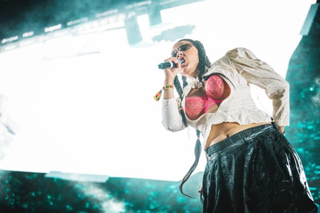Mami Umami live at Roskilde Festival 2026 Roskilde, Denmark. 30th, June 2026. The Swedish duo Mami Umami performs a live concert during the Danish music festival Roskilde Festival 2026 in Roskilde. Here rapper and singer Miss Mami is seen live on stage. Denmark, Roskilde  Copyright: xGonzalesxPhoto ChristianxHjorthx