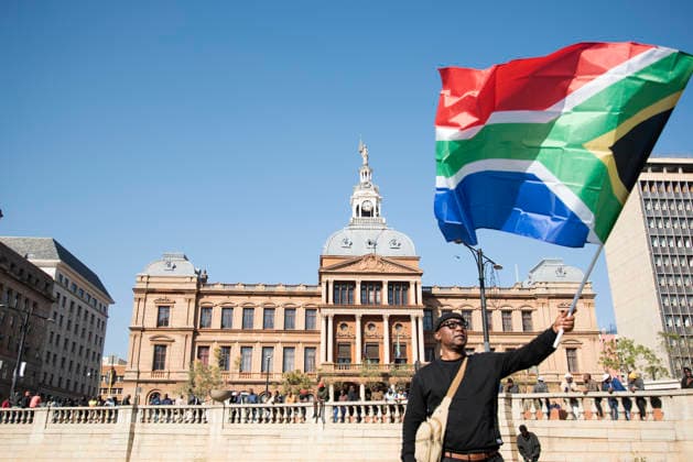 June 30, 2026, Pretoria, Gauteng, South Africa: June 30, 2026 , Pretoria, South Africa: Nearly 5,000 protesters took part in a march against illegal immigration in Pretoria. The demonstrations were reportedly organized by more than 20 anti-migrant organizations and civil society groups, including the March and March movement. Pretoria South Africa - ZUMAd214 20260630_znp_d214_121 Copyright: xManashxDasx