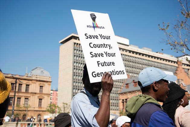 June 30, 2026, Pretoria, Gauteng, South Africa: June 30, 2026 , Pretoria, South Africa: Nearly 5,000 protesters took part in a march against illegal immigration in Pretoria. The demonstrations were reportedly organized by more than 20 anti-migrant organizations and civil society groups, including the March and March movement. Pretoria South Africa - ZUMAd214 20260630_znp_d214_120 Copyright: xManashxDasx