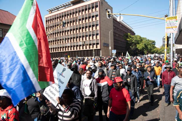 June 30, 2026, Pretoria, Gauteng, South Africa: June 30, 2026 , Pretoria, South Africa: Nearly 5,000 protesters took part in a march against illegal immigration in Pretoria. The demonstrations were reportedly organized by more than 20 anti-migrant organizations and civil society groups, including the March and March movement. Pretoria South Africa - ZUMAd214 20260630_znp_d214_127 Copyright: xManashxDasx