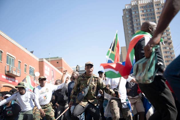 June 30, 2026, Pretoria, Gauteng, South Africa: June 30, 2026 , Pretoria, South Africa: Nearly 5,000 protesters took part in a march against illegal immigration in Pretoria. The demonstrations were reportedly organized by more than 20 anti-migrant organizations and civil society groups, including the March and March movement. Pretoria South Africa - ZUMAd214 20260630_znp_d214_142 Copyright: xManashxDasx