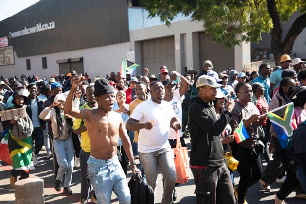 June 30, 2026, Pretoria, Gauteng, South Africa: June 30, 2026 , Pretoria, South Africa: Nearly 5,000 protesters took part in a march against illegal immigration in Pretoria. The demonstrations were reportedly organized by more than 20 anti-migrant organizations and civil society groups, including the March and March movement. Pretoria South Africa - ZUMAd214 20260630_znp_d214_147 Copyright: xManashxDasx