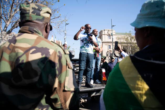 June 30, 2026, Pretoria, Gauteng, South Africa: June 30, 2026 , Pretoria, South Africa: Nearly 5,000 protesters took part in a march against illegal immigration in Pretoria. The demonstrations were reportedly organized by more than 20 anti-migrant organizations and civil society groups, including the March and March movement. Pretoria South Africa - ZUMAd214 20260630_znp_d214_214 Copyright: xManashxDasx