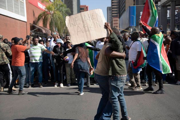 June 30, 2026, Pretoria, Gauteng, South Africa: June 30, 2026 , Pretoria, South Africa: Nearly 5,000 protesters took part in a march against illegal immigration in Pretoria. The demonstrations were reportedly organized by more than 20 anti-migrant organizations and civil society groups, including the March and March movement. Pretoria South Africa - ZUMAd214 20260630_znp_d214_218 Copyright: xManashxDasx