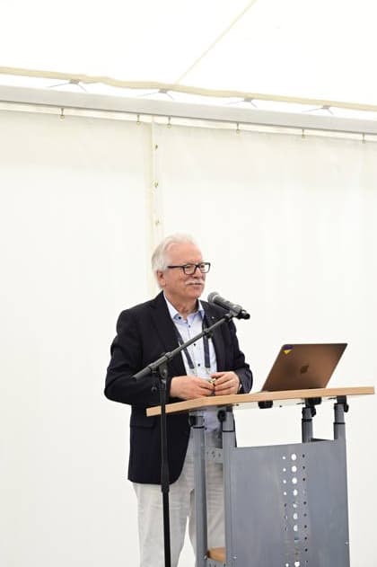 Günther Hasinger bei der Netzwerkveranstaltung Das DZA ein neuer Akteur in der sächsischen Forschungslandschaft des Deutschen Zentrums für Astrophysik im Kahlbaum-Areal. Görlitz, 30.06.2026 *** Günther Hasinger at the networking event The DZA: A New Player in Saxony’s Research Landscape, hosted by the German Center for Astrophysics at the Kahlbaum Areal in Görlitz, June 30, 2026 Copyright: xMatthiasxWehnertx