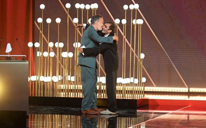 3rd Annual Spanish Fashion Academy Awards Juan Duyos and Adolfo Domínguez during the gala at the 3rd Annual Spanish Fashion Academy Awards, held at the Gran Teatro Príncipe Pío on June 30, 2026, in Madrid, Spain. The awards recognize the brands, designers, artisans, companies, and projects that make up the industry through 13 categories that ensure the sector—which is very broad and diverse—is properly represented. FASHION AWARDS PHOTOCALL José Madrid, Madrid, Spain  Copyright: xJosÃ xOlivax 7634733