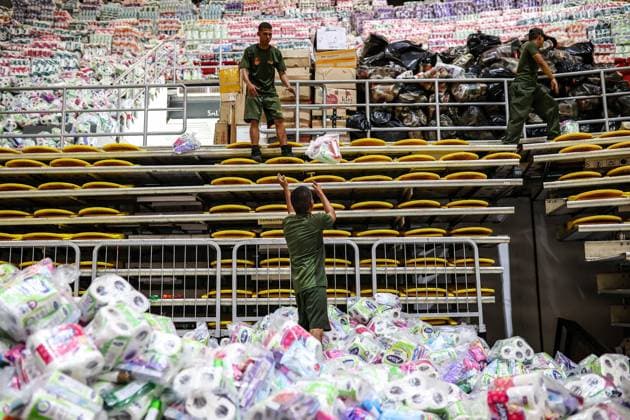 Humanitarian aid gathered in La Guaira for Earthquake Victims LA GUAIRA, VENEZUELA - JUNE 30: Humanitarian aid sent to Venezuela is being gathered at the Polideportivo Jose Maria Vargas sports complex in La Guaira, the city worst hit by the earthquake, and prepared for delivery to those in need on June 30, 2026. Cem Tekkesinoglu Anadolu La Guaira Venezuela. Editorial use only. Please get in touch for any other usage.  Copyright: x2026xAnadoluxCemxTekkesinoglux