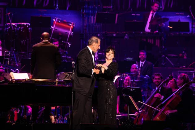 IPA86258673 - London: Jeff Goldblum and Imelda May perform live at the Royal Albert Hall. Pictured: Jeff Goldblum and Imelda May  Copyright: xCristinaxMasseix xx 86258673