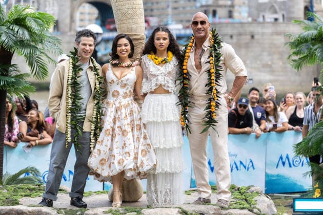June 30, 2026, London, United Kingdom: (L-R) Thomas Kail, Auli i Cravalho, Catherine Laga aia and Dwayne Johnson attend the Moana Experience Media Launch, at Potters Fields, London. London United Kingdom - ZUMAs197 20260630_aaa_s197_222 Copyright: xPhilxLewisx