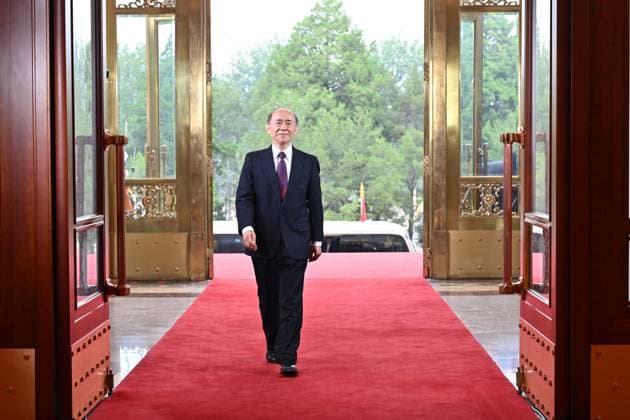 (260701) -- BEIJING, July 1, 2026 -- Ma Shanxiang, recipient of the July 1 Medal, enters the Great Hall of the People in Beijing, capital of China, July 1, 2026. A gathering in celebration of the 105th founding anniversary of the Communist Party of China (CPC) started at the Great Hall of the People on Wednesday morning in central Beijing. ) CHINA-BEIJING-CPC-105TH FOUNDING ANNIVERSARY-CELEBRATION (CN) YinxBogu 