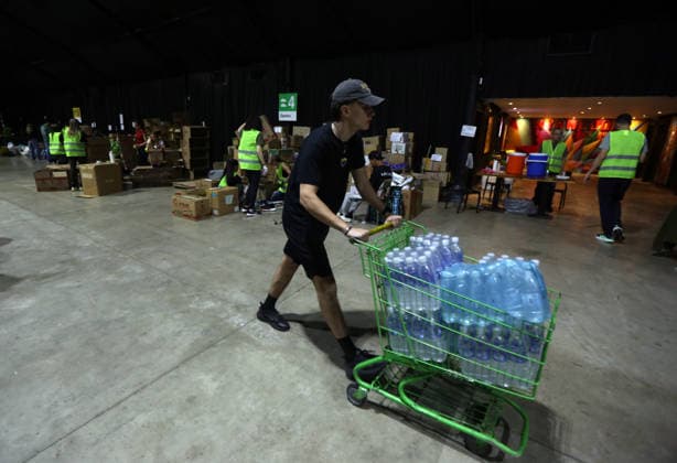 June 30, 2026, Valencia, Carabobo, Venezuela: June 30, 2026. Volunteers work to sort supplies at a collection center in the city of Valencia, Carabobo state. Photo: Juan Carlos Hernandez Valencia Venezuela - ZUMAhe3_ 20260630_abp_he3_004 Copyright: xJuanxCarlosxHernandezx
