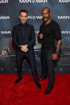 Los Angeles Ca June 30: Lamonica Garrett & Daniel Bernhardt at the Man of War premiere on June 30, 2026 Copyright: xAdmediax xMediaPunchx