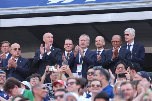 2026 World Cup - Prince Daniel At France v Sweden Prince Daniel of Sweden, President of the French Football Federation Philippe Diallo, Arsene Wenger and Swedish football members attend the FIFA World Cup match between France vs Sweden at THe New York New Jersey Stadiun, NJ on June 30, 2026. Photo by Charles Guerin ABACAPRESS.COM New York city NJ United States  Copyright: xGuerinxCharles ABACAx
