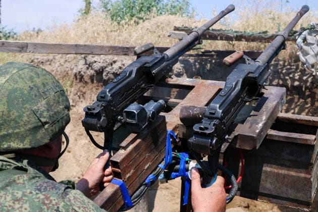 RUSSIA, ZAPOROZHYE REGION - JUNE 30, 2026: A serviceman of Russia s Dnepr Group of Forces conducts air surveillance on the Zaporozhye front of Russia s special military operation. Alexander Polegenko TASS  94533098