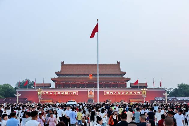 BEIJING, CHINA - JULY 01: Crowds gather at Tiananmen Square to watch a flag-raising ceremony on July 1, 2026 in Beijing, China. July 1 marks the 105th founding anniversary of the Communist Party of China (CPC).  Copyright: xVCGx 111651551534
