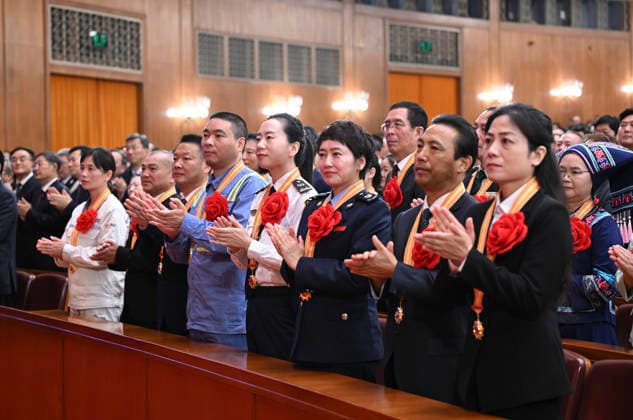 (260701) -- BEIJING, July 1, 2026 -- A gathering in celebration of the 105th founding anniversary of the Communist Party of China (CPC) is held at the Great Hall of the People in Beijing, capital of China, July 1, 2026. ) FOCUS China holds gathering marking 105th founding anniversary of CPC XiexHuanchi 