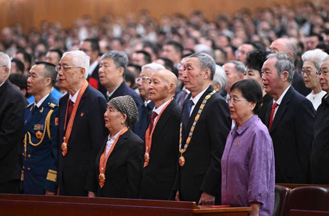 (260701) -- BEIJING, July 1, 2026 -- A gathering in celebration of the 105th founding anniversary of the Communist Party of China (CPC) is held at the Great Hall of the People in Beijing, capital of China, July 1, 2026. ) FOCUS China holds gathering marking 105th founding anniversary of CPC YanxYan 