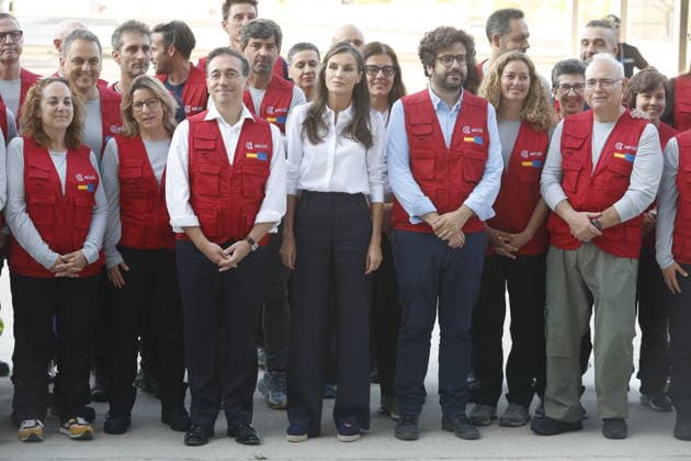 01-07-2026 Queen Letizia during the farewell to the Aecid Emergency Medical Team that will travel to Venezuela to care for those affected by the earthquakes in Venezuela. No Spain Â  Copyright: xPPEx