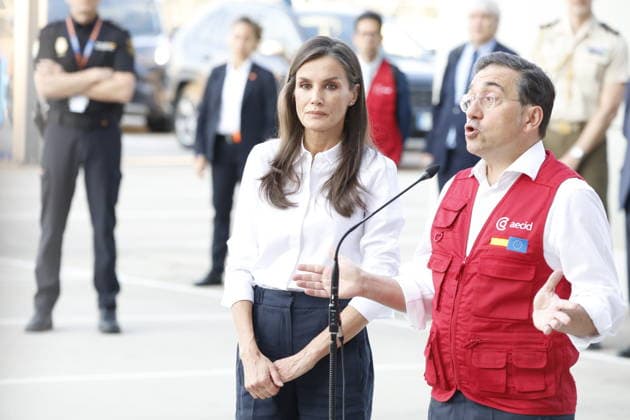 01-07-2026 Queen Letizia during the farewell to the Aecid Emergency Medical Team that will travel to Venezuela to care for those affected by the earthquakes in Venezuela. No Spain Â  Copyright: xPPEx