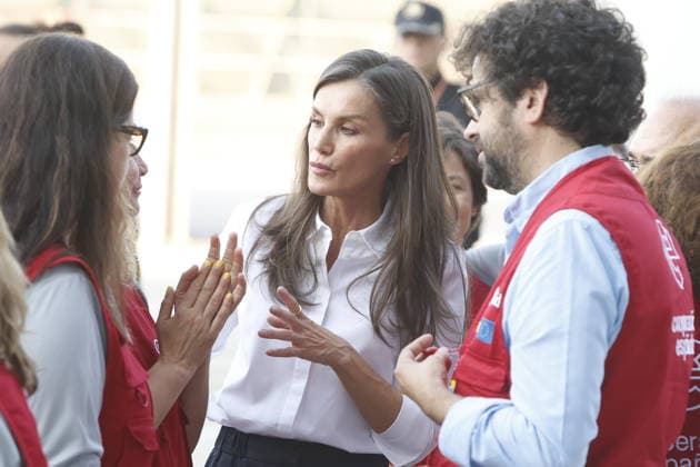 01-07-2026 Queen Letizia during the farewell to the Aecid Emergency Medical Team that will travel to Venezuela to care for those affected by the earthquakes in Venezuela. No Spain Â  Copyright: xPPEx