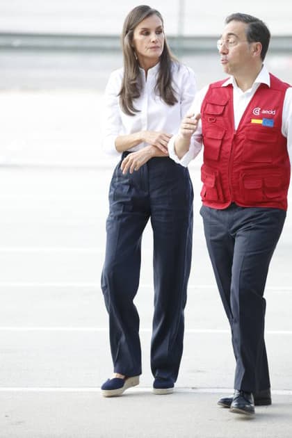 01-07-2026 Queen Letizia during the farewell to the Aecid Emergency Medical Team that will travel to Venezuela to care for those affected by the earthquakes in Venezuela. No Spain Â  Copyright: xPPEx