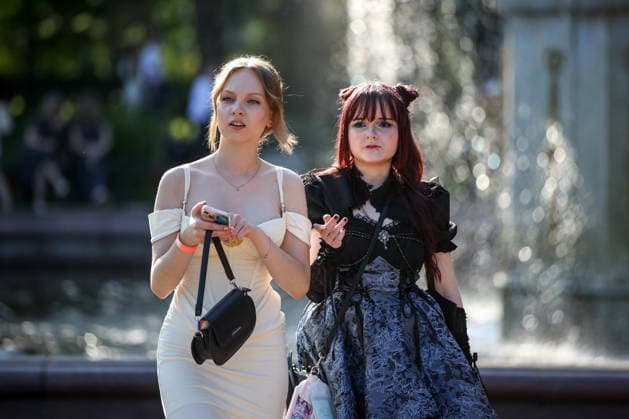 RUSSIA, ST PETERSBURG - JUNE 30, 2026: Young people attend an annual ball held at the Peterhof State Museum Reserve for school leavers awarded gold medals for academic excellence. Peter Kovalev TASS  94535109