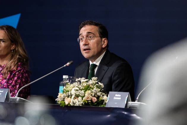 Albares and Mathias Cormann Chair the OECD–Latin America and the Caribbean Ministerial Dialogue. José Manuel Albares, Minister of Foreign Affairs, the European Union, and Cooperation, during the OECD Ministerial Dialogue – Latin America and the Caribbean, at Casa América, on July 1, 2026, in Madrid, Spain. The meeting is being held with the aim of strengthening trade ties and global governance, consolidating Spain’s role as a strategic bridge between Europe and Latin America. JULY 1, 2026 César Vallejo Rodrí Spain  Copyright: xCÃ sarxVallejoxRodriguezx 7634954