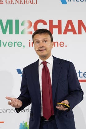 IPA86269282 - Milan, July 1, 2026, Palazzo Mezzanotte, Piazza Affari, PMI2CHANGE ETF Ring The Bell ceremony, Pmi2Change press conference, with Banca Generali CEO Gian Maria Mossa  Copyright: xFrancescoxEnriquezx xFrancescoxEnriquezx 86269282