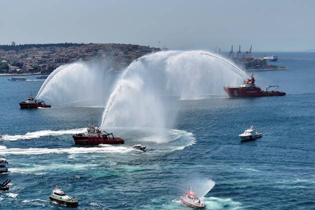 100th anniversary of Maritime and Cabotage Day in Istanbul ISTANBUL, TURKIYE - JULY 1: The 100th anniversary of Maritime and Cabotage Day is celebrated with various events in Istanbul, Turkiye, on July 1, 2026. Esra Bilgin Anadolu Istanbul Turkey. Editorial use only. Please get in touch for any other usage.  Copyright: x2026xAnadoluxEsraxBilginx