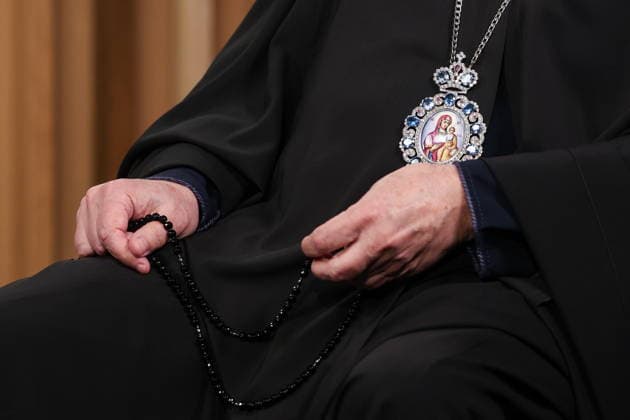 RUSSIA, MOSCOW - JULY 1, 2026: Bishop emeritus Gedeon (Kharon) of the Ukrainian Orthodox Church of the Moscow Patriarchate, gives an interview to the TASS Russian News Agency. Alisa Makarova TASS  94535984