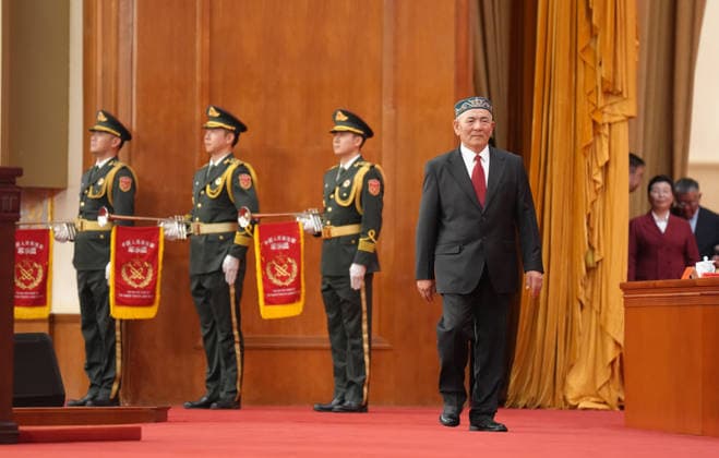 BEIJING, CHINA - JULY 01: Uhas Sulayman, a recipient of the July 1 Medal, attends a gathering in celebration of the 105th founding anniversary of the Communist Party of China (CPC) at the Great Hall of the People on July 1, 2026 in Beijing, China.  Copyright: xVCGx 111651583679