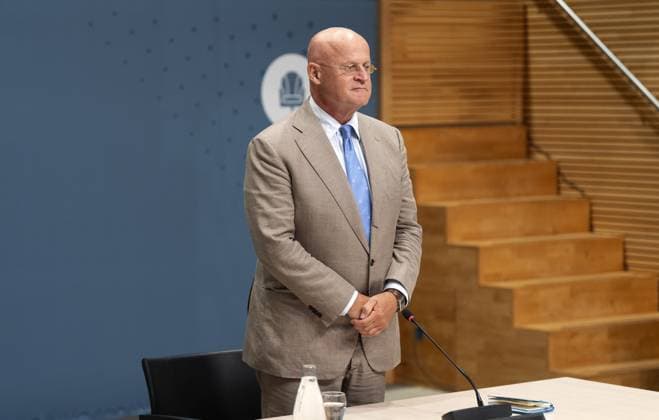 THE HAGUE Ferd Grapperhaus during the public hearings of the parliamentary inquiry committee into the coronavirus policy. During the coronavirus pandemic, Grapperhaus served as Minister of Justice and Security until January 10, 2022. JEROEN JUMELET ANP netherlands out - belgium out  Copyright: xx x562520481x originalFilename: 562520481.jpg