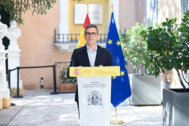 Bolanos Takes Stock of the First Year of Operation of the Courts of First Instance Félix Bolanos, Minister of the Presidency, Justice, and Relations with the Courts, during a review of the first year since the Courts of First Instance began operating, at the Palacio de Parcent on July 1, 2026, in Madrid, Spain. Bolanos assessed the first year of the First Instance Courts’ operation as positive, highlighting that the organizational change has prevented judicial gridlock and improved the distribution of the workload among judges. JULY 1, 2026 Madrid, Madrid, Spain  Copyright: xGustavoxValientex 7635097