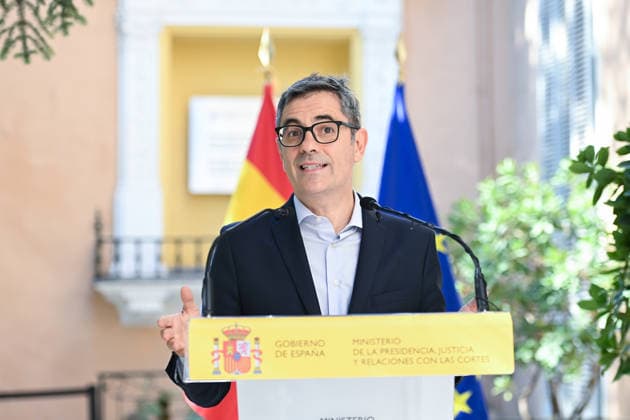 Bolanos Takes Stock of the First Year of Operation of the Courts of First Instance Félix Bolanos, Minister of the Presidency, Justice, and Relations with the Courts, during a review of the first year since the Courts of First Instance began operating, at the Palacio de Parcent on July 1, 2026, in Madrid, Spain. Bolanos assessed the first year of the First Instance Courts’ operation as positive, highlighting that the organizational change has prevented judicial gridlock and improved the distribution of the workload among judges. JULY 1, 2026 Madrid, Madrid, Spain  Copyright: xGustavoxValientex 7635094