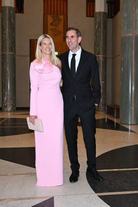 CANBERRA MIDWINTER BALL, Australian Treasurer Jim Chalmers and wife Laura arrive for the 2026 Midwinter Ball at Parliament House, in Canberra, Wednesday, July 1, 2026. ( NO ARCHIVING CANBERRA AUSTRALIAN CAPITAL TERRITORY AUSTRALIA  Copyright: xLUKASxCOCHx 20260701176793361765
