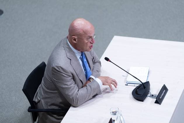 THE HAGUE Ferd Grapperhaus during the public hearings of the parliamentary inquiry committee into the coronavirus policy. During the coronavirus pandemic, Grapperhaus served as Minister of Justice and Security until January 10, 2022. JEROEN JUMELET ANP netherlands out - belgium out  Copyright: xx x562520801x originalFilename: 562520801.jpg
