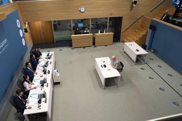 THE HAGUE Ferd Grapperhaus during the public hearings of the parliamentary inquiry committee into the coronavirus policy. During the coronavirus pandemic, Grapperhaus served as Minister of Justice and Security until January 10, 2022. JEROEN JUMELET ANP netherlands out - belgium out  Copyright: xx x562520817x originalFilename: 562520817.jpg