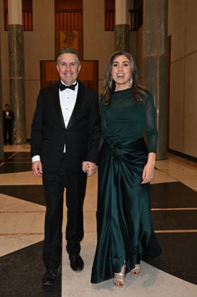 CANBERRA MIDWINTER BALL, Australian Health Minister Mark Butler and wife Daniela Ritorto arrive for the 2026 Midwinter Ball at Parliament House, in Canberra, Wednesday, July 1, 2026. ( NO ARCHIVING CANBERRA AUSTRALIAN CAPITAL TERRITORY AUSTRALIA  Copyright: xLUKASxCOCHx 20260701113853194548