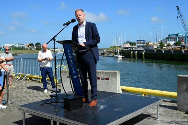 Bel Mer Mussels Presentation NIEUWPOORT, BELGIUM - JULY 01: Stefan Goethaert, CEO Colruyt Group pictured during the press presentation of the Bel Mer mussels from Colruyt s marine farm on July 01, 2026 in Nieuwpoort, Belgium, 01 07 2026 Nieuwpoort Belgium  Copyright: xPhilipxReynaersx