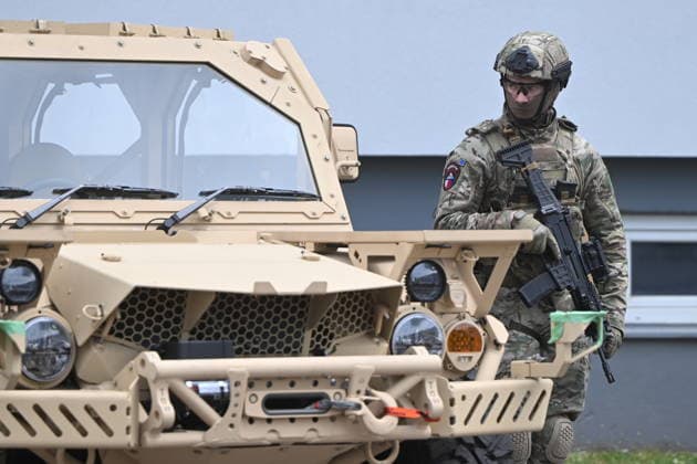Ceremonial unveiling of FLYER 72 HD light attack vehicles, donated by U.S. government as part of FMF programme, was held in Chrudim, Czech Republic, on July 1, 2026. (CTKxPhoto JosefxVostarek) CTKPhotoP2026070104378  CTKPhotoP2026070104378