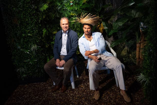 Bad Bunny at the Musee Grevin - Paris AJ Musee Grevin s French Director General Yves Delhommeau next to the the wax effigy of Puerto Rican singer Bad Bunny during its unveiling at the Musee Grevin in Paris, France on July 1, 2026. Photo by Alexis Jumeau ABACAPRESS.COM Paris France  Copyright: xJumeauxAlexis ABACAx