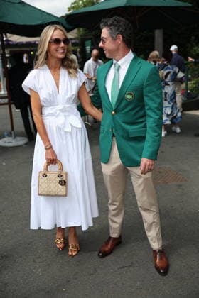 . 01 07 2026. London, United Kingdom. Golfer Rory McIIroy and wife arriving on the third day of the Wimbledon Tennis Championships in London.  xStephenxLockx xi-Imagesx IIM-26874-0009