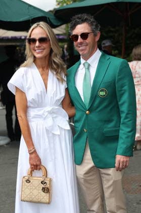 . 01 07 2026. London, United Kingdom. Golfer Rory McIIroy and wife arriving on the third day of the Wimbledon Tennis Championships in London.  xStephenxLockx xi-Imagesx IIM-26874-0011