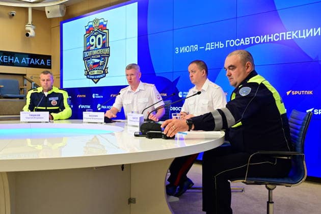Press conference dedicated to the Day of the State Traffic Safety Inspectorate, celebrated annually on July 3. MMPC Russia Today, Moscow, July 1, 2026. Photo: Pavel Kashaev. PavelxKashaev